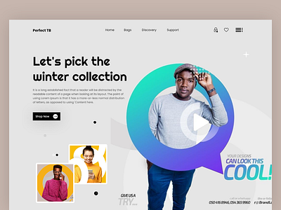 Commerce website landing design design fashion fashion landing page graphic design grow your business landing page ui