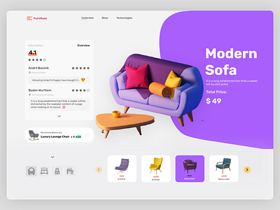 Furniture e-commerce websites design fashion fashion landing page furniture furniture e commerce websites graphic design grow your business landing page ui