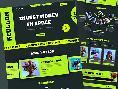 NFTs Landing page Design