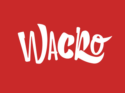 Wacko 2 brush calligraphy lettering logo logotype mark