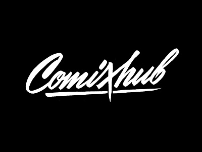 Comixhub sketch branding calligraphy custom design lettering logo logotype script
