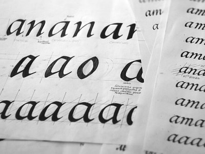 Italic alphabet calligraphy italic letter