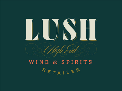 Lush logo opt. 2 lettering logo logotype