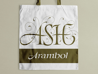 Ash Arambol logo calligraphy illustration lettering logo