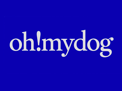 oh!mydog brand custom lettering logo logotype mark