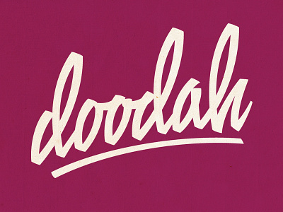 doodah logo #2 brand brush calligraphy custom lettering logo logotype mark sign type