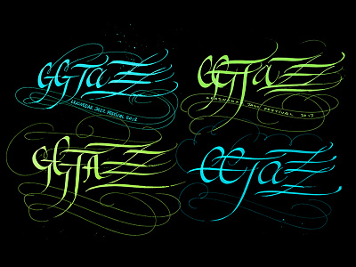 GG Jazz Festival Logo italic lettering logo logotype