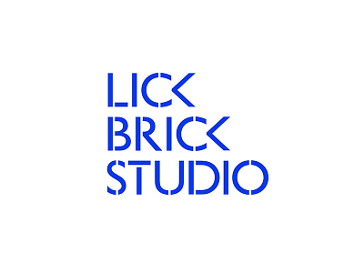 Lick Brick Studio lettering logo logotype
