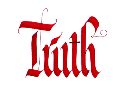 Truth calligraphy parallel pen truth