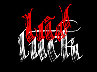 Bad Luck bad luck calligraphy copic lettering logo wide