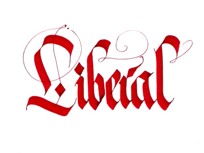 Liberal calligraphy liberal