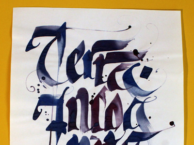 Terra Incognita art calligraphy gothic