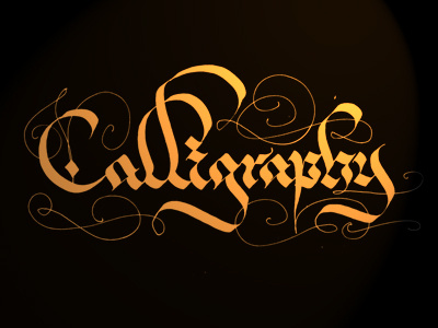 Calligraphy calligraphy gothic