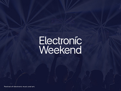 Electronic Weekend brand brand identity idenity lettering logo logotype type