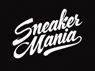 Sneaker Mania brand brush logo logotype script