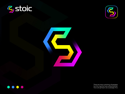 Stoic tech company logo design brand identity branding colorful crypto digital icon letter logo logo design logo designer modern logo s software logo startup logo symbol tech company tech logo technologies technology technology icons technology logo