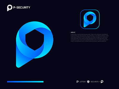 P-Security/shield Logo Design abstract logo app icon brand identity branding cyber cyber security lock logo design modern logo modern shield logo p p security logo p shield privacylogo safety secure safety safe security app security shield shield technology