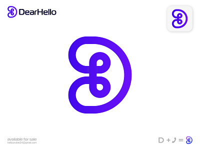 Letter D + Call icon design
