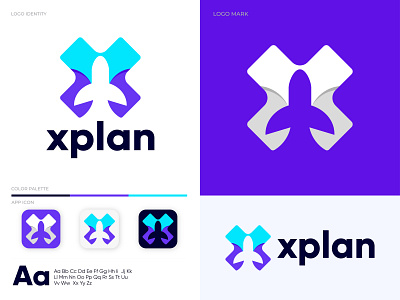 Letter X + Airplane Logo Design (unused)