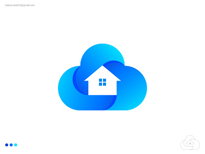 Cloud + Home Logo Design ( for sale ) brand identity branding building logo cloud cloud app cloud computing cloud storage construction logo home logo icon logo logo design modern logo property logo real estate agency real estate branding real estate logo sky symbol tech logo