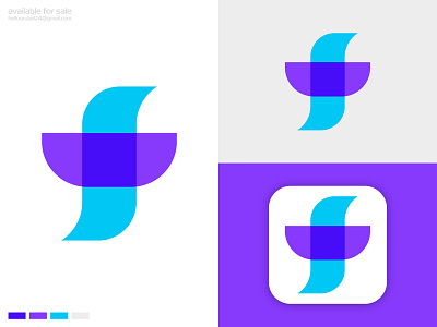 letter f Logo Design - falcon, logotype identity (unused)