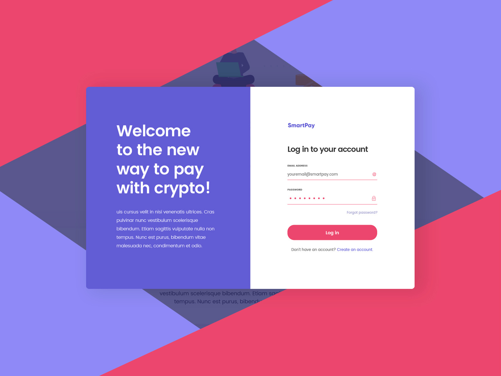 SmartPay Login Window By Alana Rodrigues On Dribbble