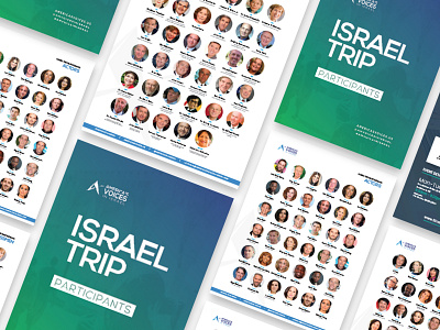 Americas Voices In Israel Trip Participants Handout clean design flat handout israel tour and travel