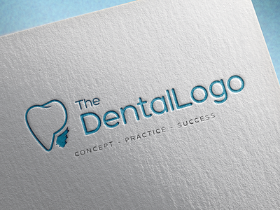 Implant Dental Logo blue concept dental dentist logo practice success