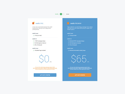 Pricing Section Website Redesign clean colorful concept flat progress website