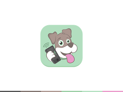 Cute Dog iPhone App Icon app icon clean colorful concept cute design dog flat iphone simple tracking