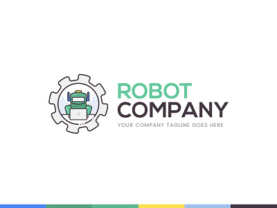 Robot and Ai Community and Social Media Platform Logo Concept