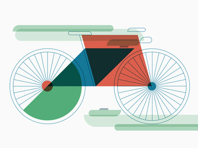 Forglobal Bike 2d animation aftereffects illustration
