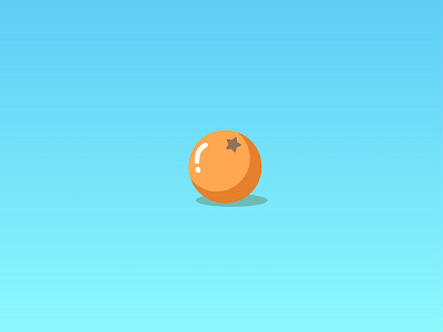 Orange doodle fruit illustration orange sweet vector