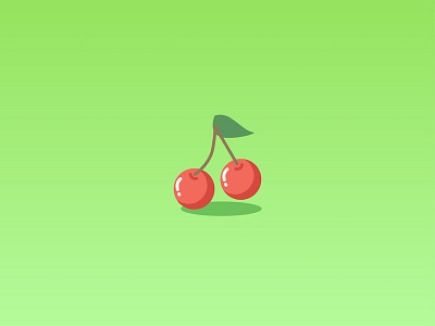 Cherry cherry doodle fruit illustration sweet vector