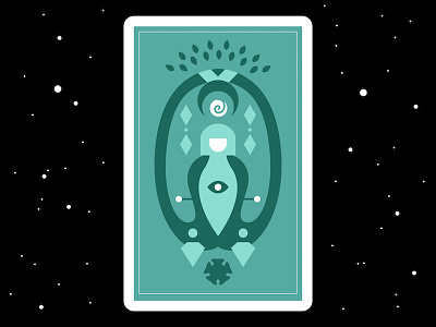 Tarot Card: World art card design doodle fortune illustration mystic tarot world