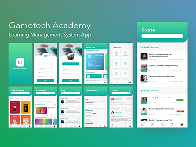 Gametech Academy - LMS App app design learning management system ui ux xd design