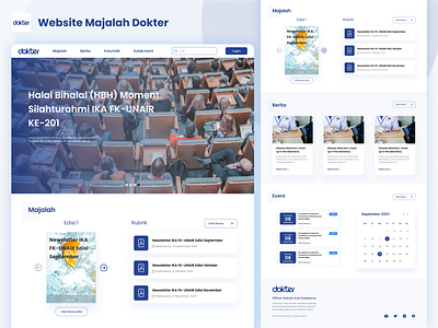 Landing Page - Website Majalah Dokter figmadesign landing page magz and news ui ux