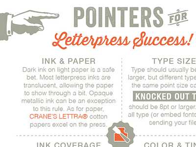 Pointers for Letterpress Success branding dingbat letterpress ornaments texture