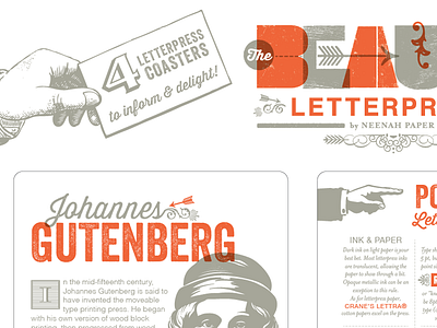 Coaster Page branding dingbat letterpress ornaments overlay texture