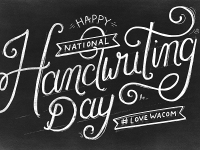 National Handwriting Day hand drawn type lettering typography