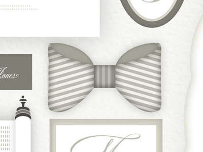 Stripey Bowtie digital illustration