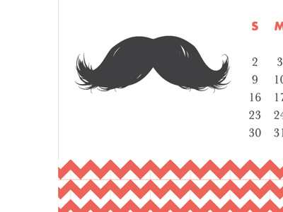 Friedrich calendar chevron moustache mustache