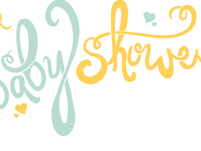 Baby baby baby shower hand drawn type invitation lettering shower