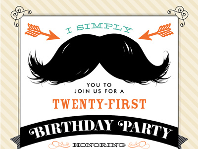 I Mustache You To Join Us invitation moustache mustache party