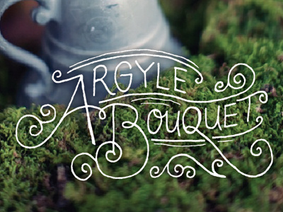 Arygyle Bouquet hand drawn type lettering logo sketch