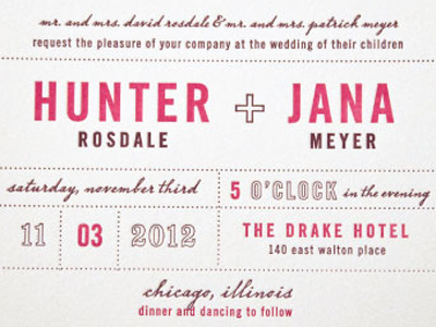 Grand Central invitation letterpress wedding