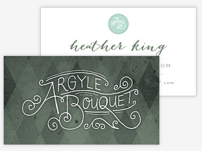 Arygyle Bouquet argyle hand drawn type lettering logo sketch