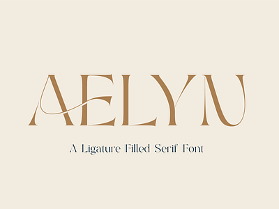 Aelyn - Luxury Ligature Serif Font design display font free free font freebie illustration logo type typeface vintage