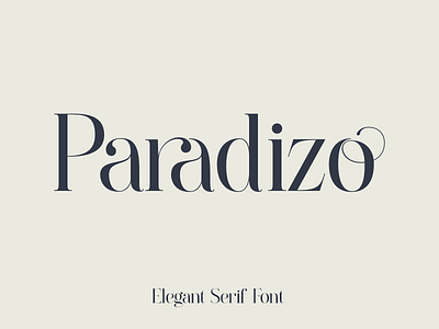 Paradizo - Elegant Serif Font design display font free free font freebie illustration logo type typeface vintage