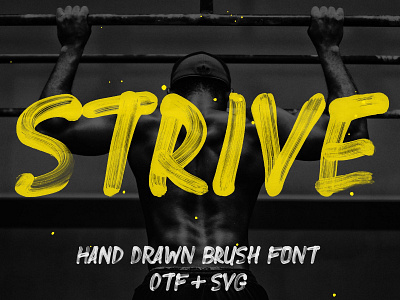 Strive - Hand Painted Font design display font free free font freebie illustration logo type typeface vintage